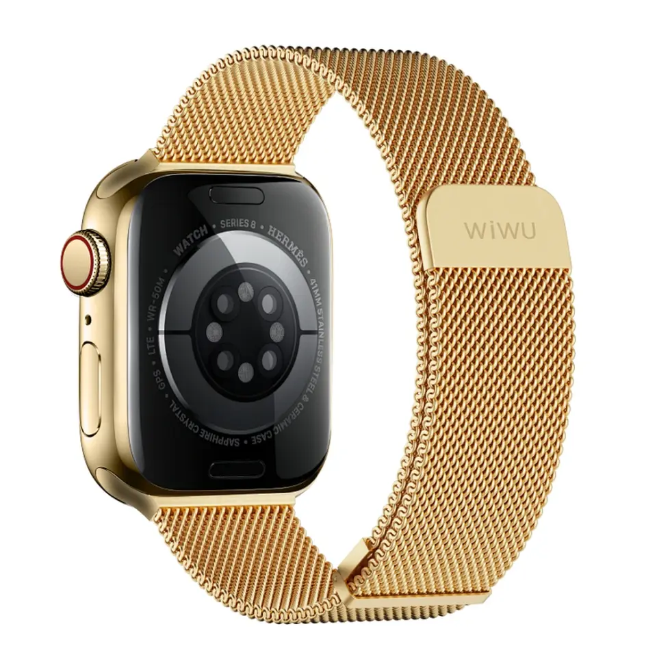 Wiwu WB005 Milanese Magnetic Apple Watch Kordon Local Gold