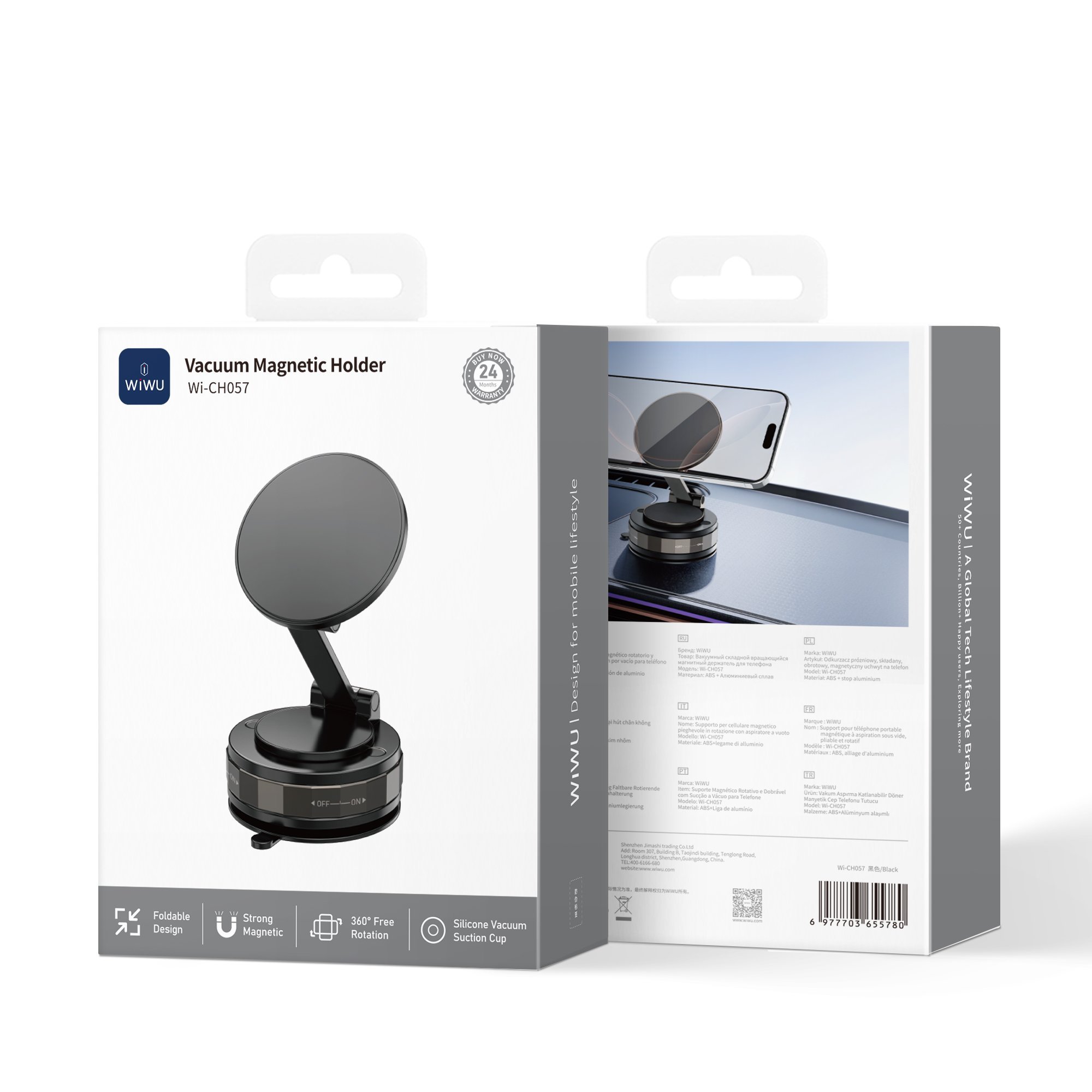 Wiwu Vakumlu 360° Dönebilen Araç Telefon Tutucu