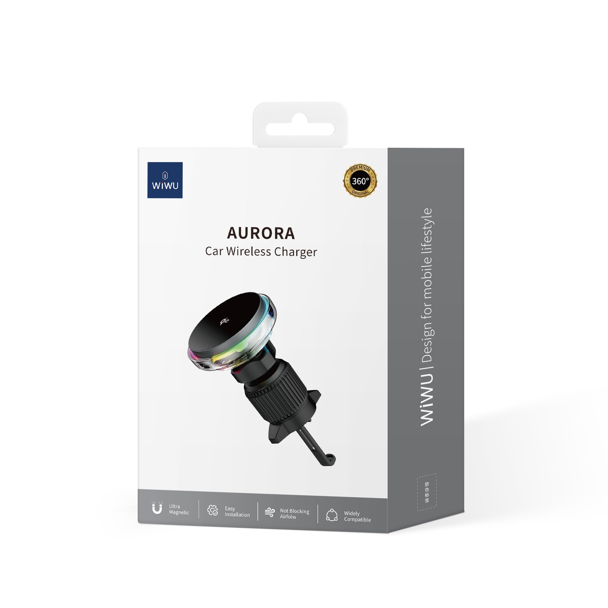 Wiwu CH324 Magsafe Şarj özellikli RGB Işıklı Telefon Tutucu