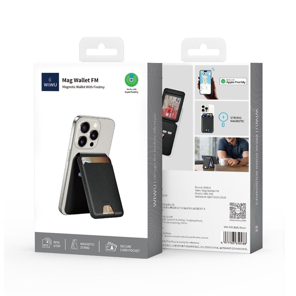 Wiwu Magsafe Kartlık Qi Kablosuz Şarj Uyumlu FindMy Özellikli