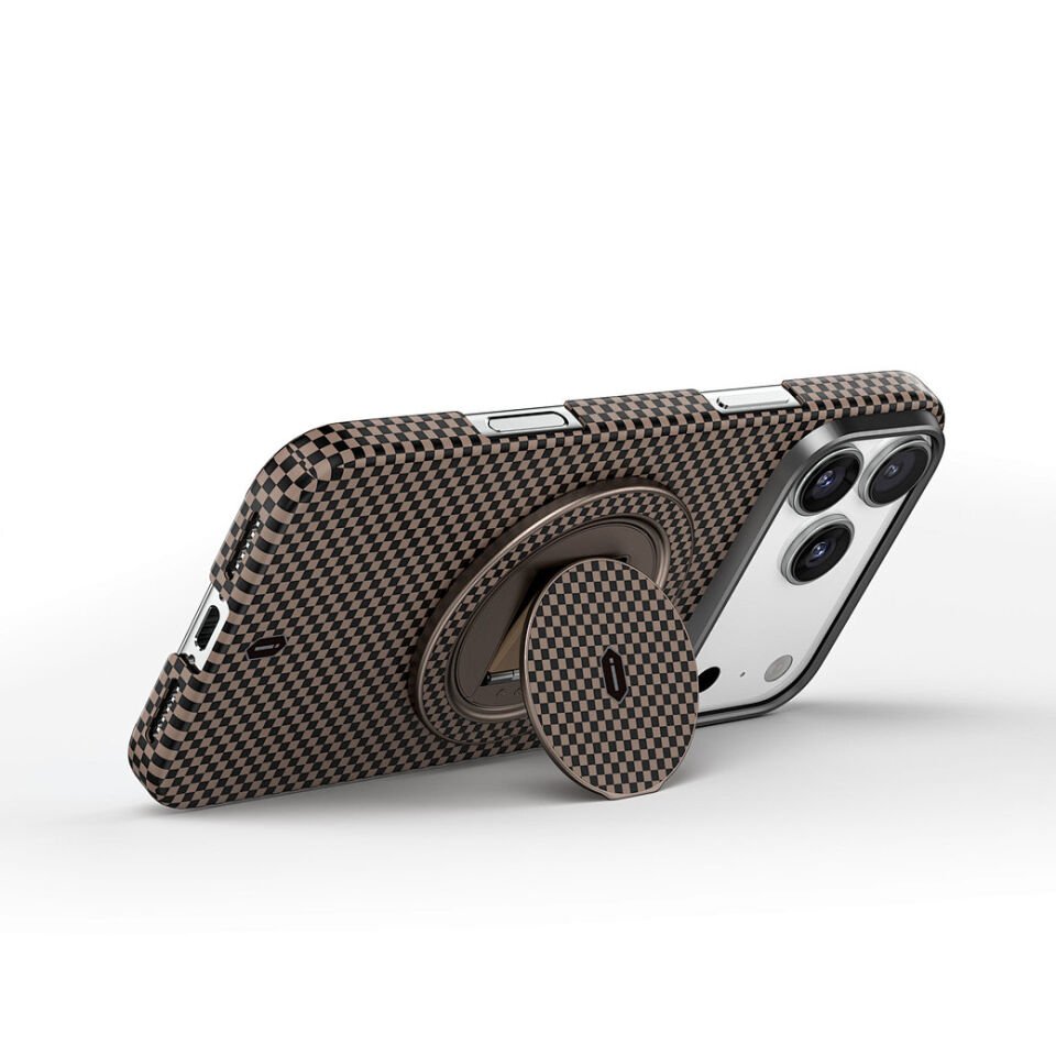 Wiwu MW008 Warriors Aramid 360° Dönebilen Magsafe Tutucu Gold