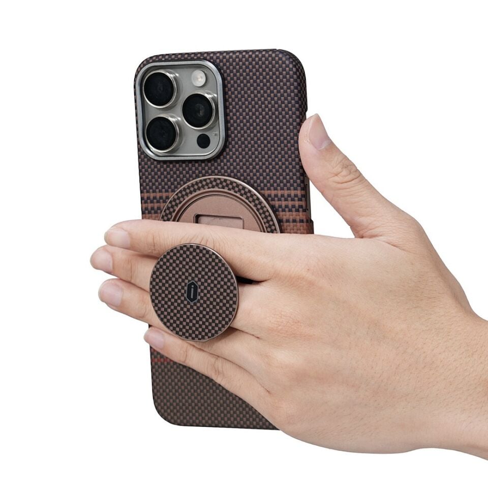 Wiwu Warriors Aramid 360° Dönebilen Magsafe Tutucu Gold