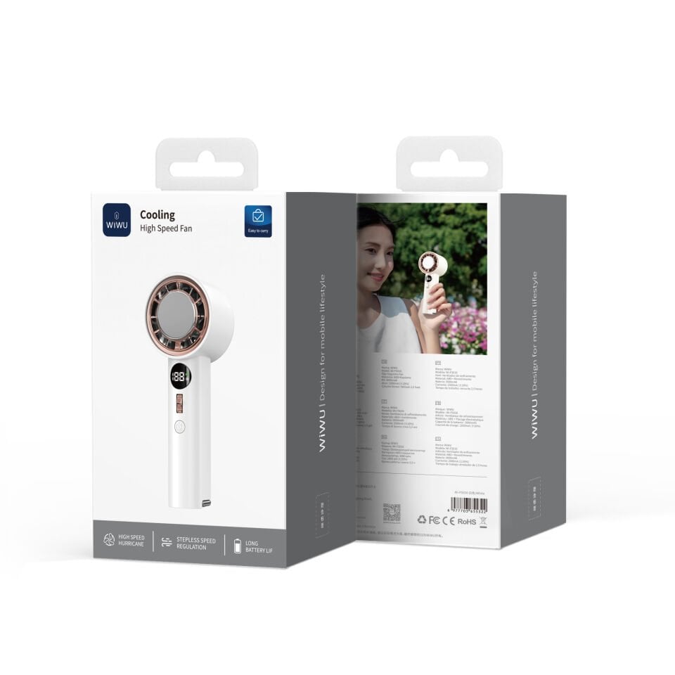 Wiwu FS016 Dijital LED Göstergeli Soğutucu El Fanı