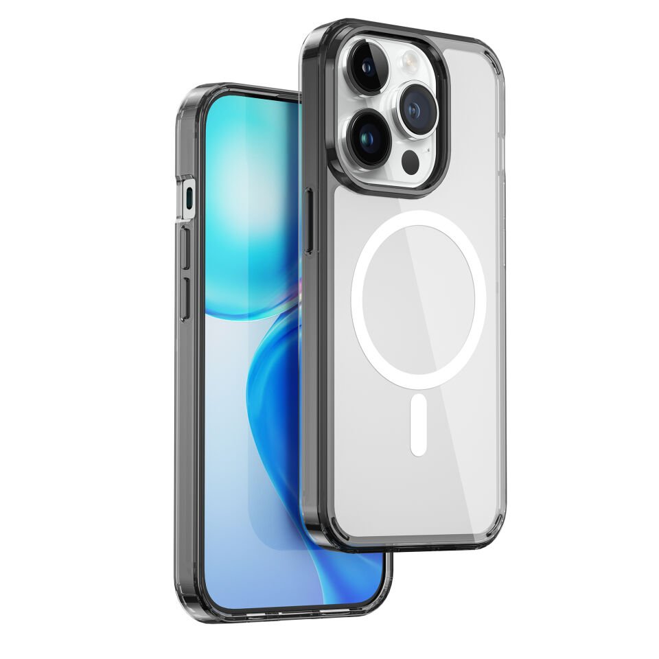 Wiwu Crystal Magnetic Kılıf for 15 Pro Black Transparent