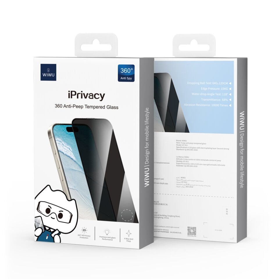 Wiwu iPrivacy/2.5D Anti-Peep Ekran Koruyucu 14 ProMax