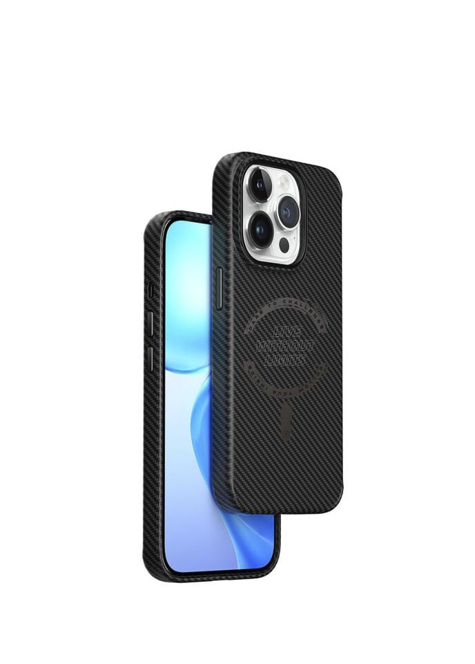 Wiwu LCC-107 Karbon Texture Magnetic Kılıf for 15 ProMax Black
