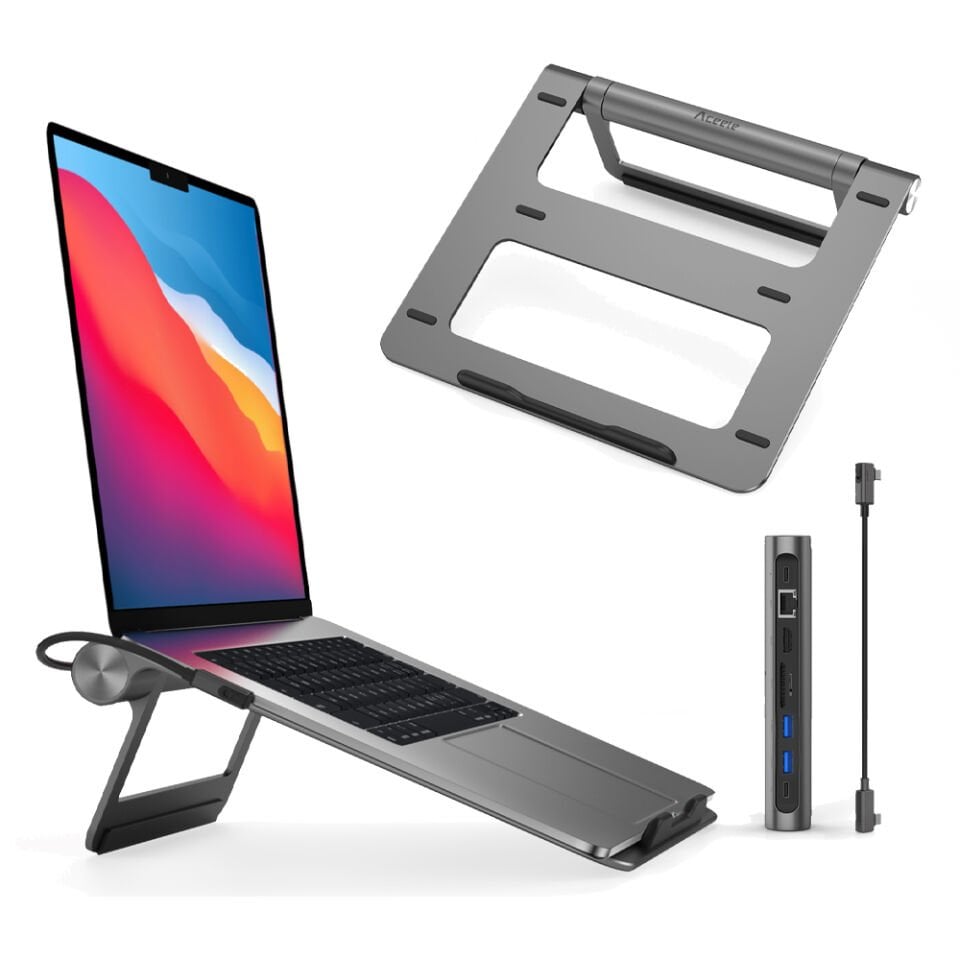 Wiwu A821CH Laptop Stand With 8-in-1 Type-C Hub