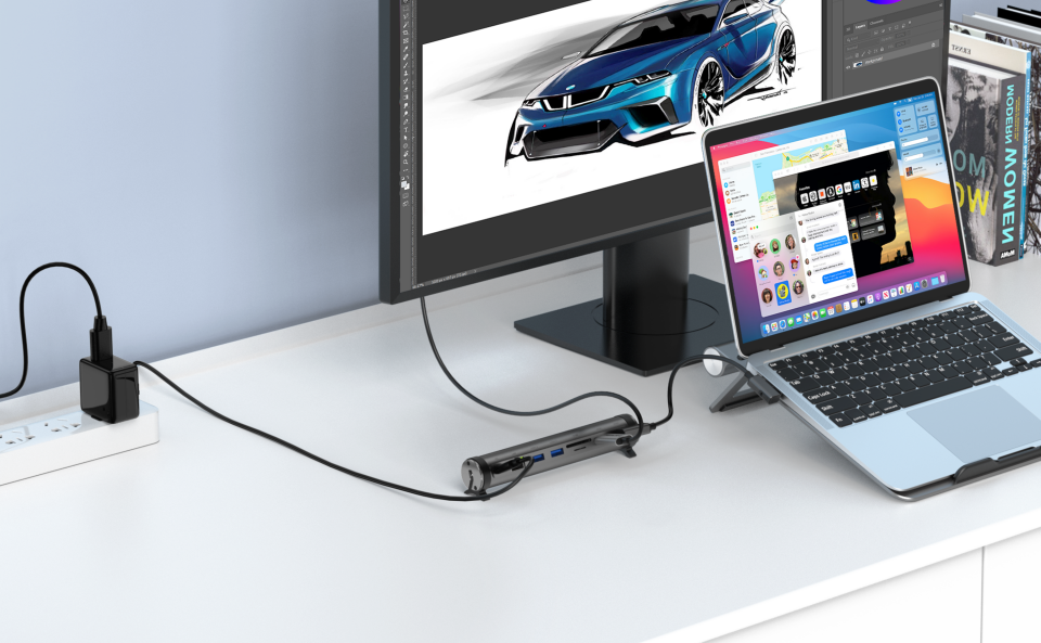 Wiwu Laptop Stand With 8-in-1 Type-C Hub