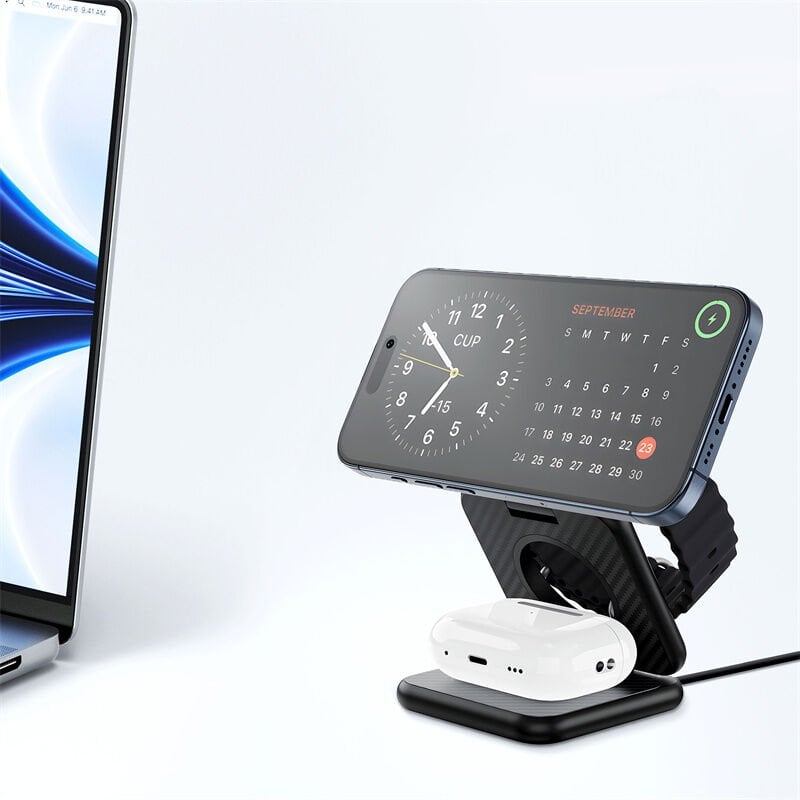 Wiwu Kevlar 3 in 1 Wireless Şarj Standı