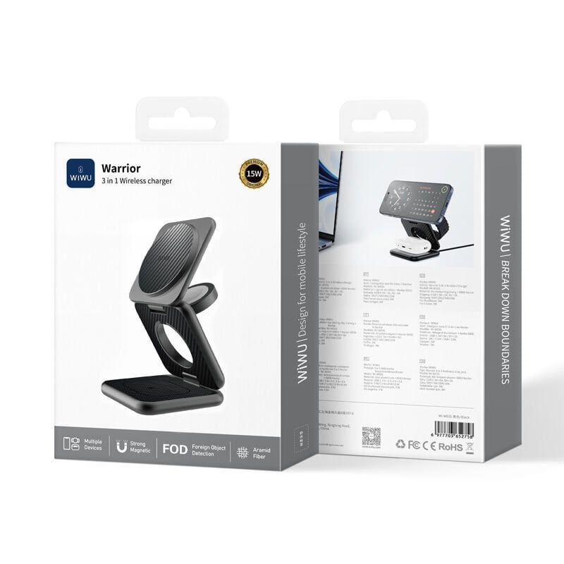 Wiwu W035 Kevlar 3 in 1 Wireless Şarj Standı