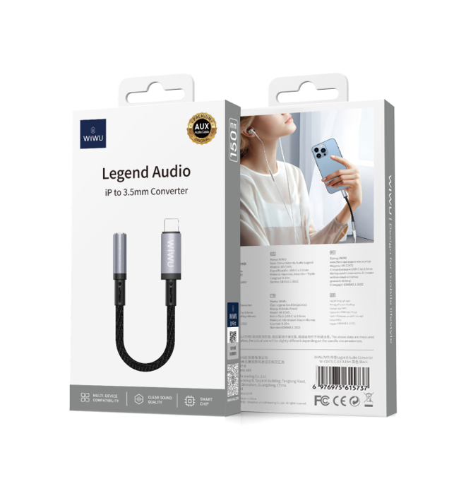 Wiwu C047L Legend Serisi Lightning Aux Dönüştürücü