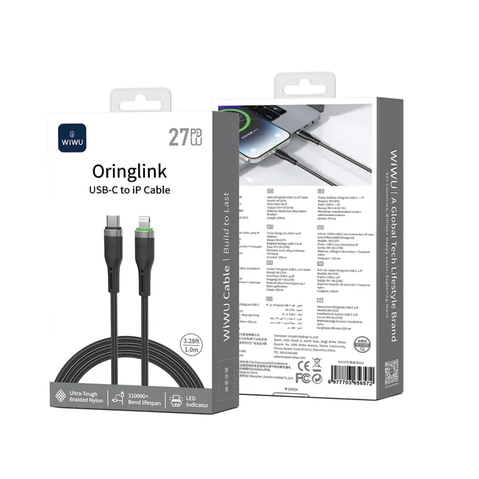 Wiwu C070 Oringlink C-L 27W Hızlı Şarj Kablosu