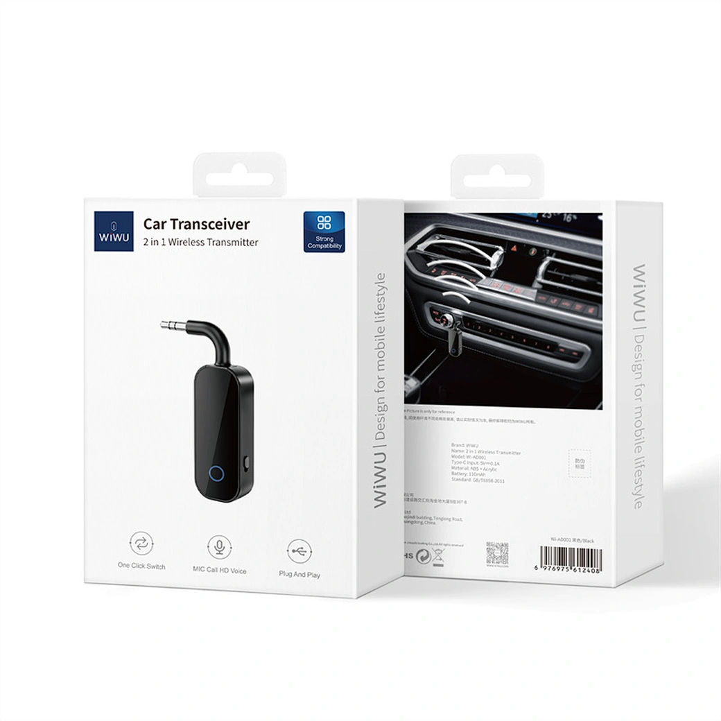 Wiwu Kablosuz Ses Alıcı Aux Girişli Bluetooth 5.0 Adaptör