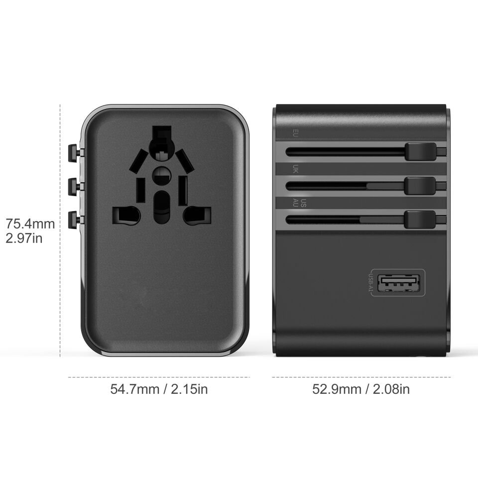 Wiwu UA006 45W Universal Adaptör 2xUsb 3xType C