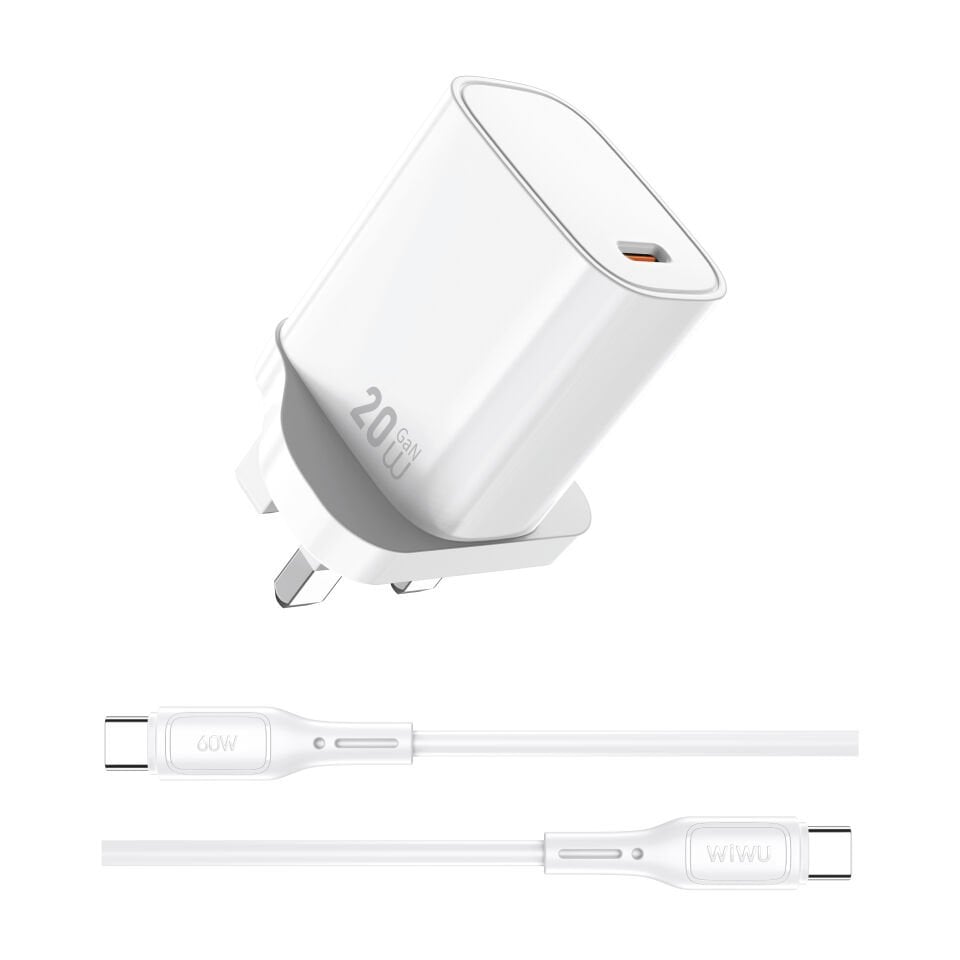 Wiwu G007 20W Essen Serisi Hızlı Şarj Seti + Type-c - Type-C Kablo