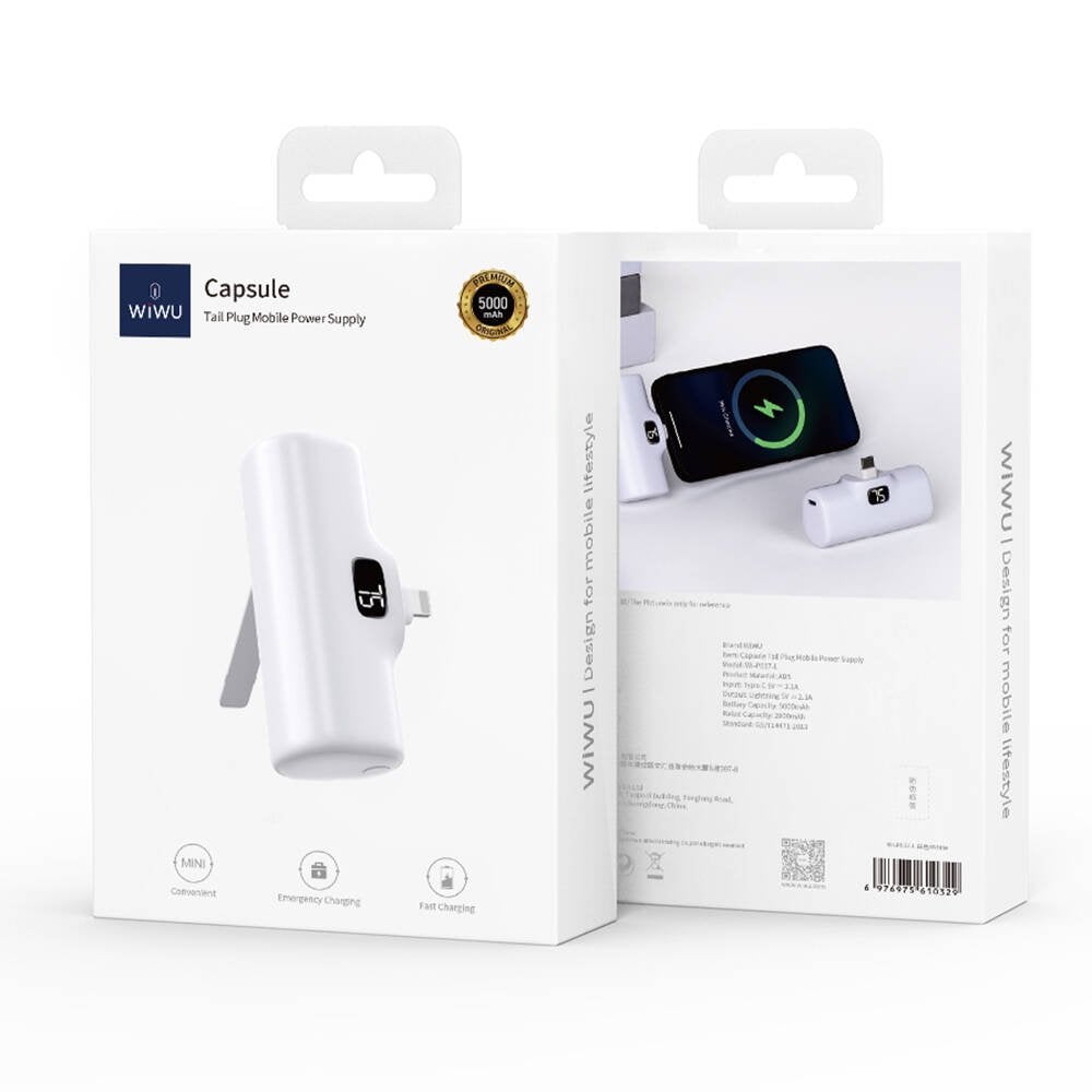 Wiwu P017 Capsule 5000 Mah Lightning Powerbank