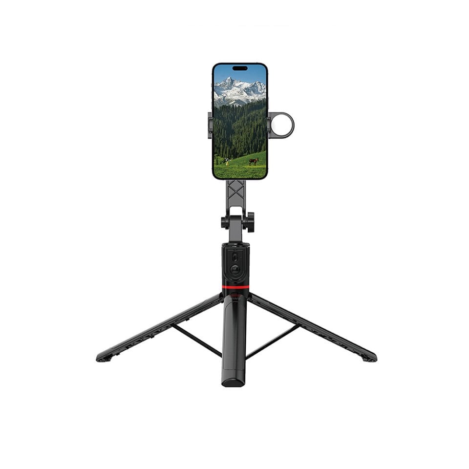 Wiwu SE012 Canlı Yayın Dolgu Işıklı Teleskopik Tripod ve Selfie Çubuğu