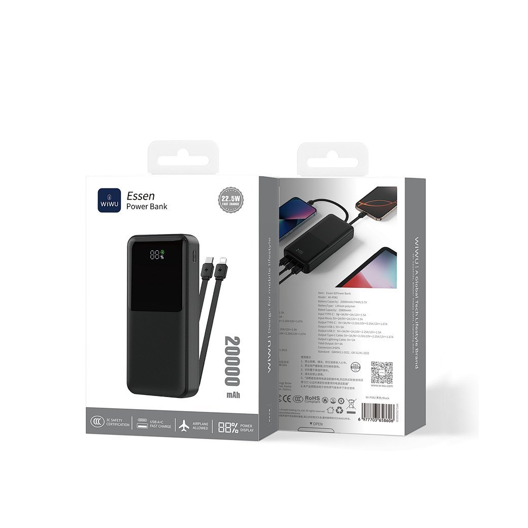 Wiwu Essen Serisi 22,5W 20000mAh Powerbank