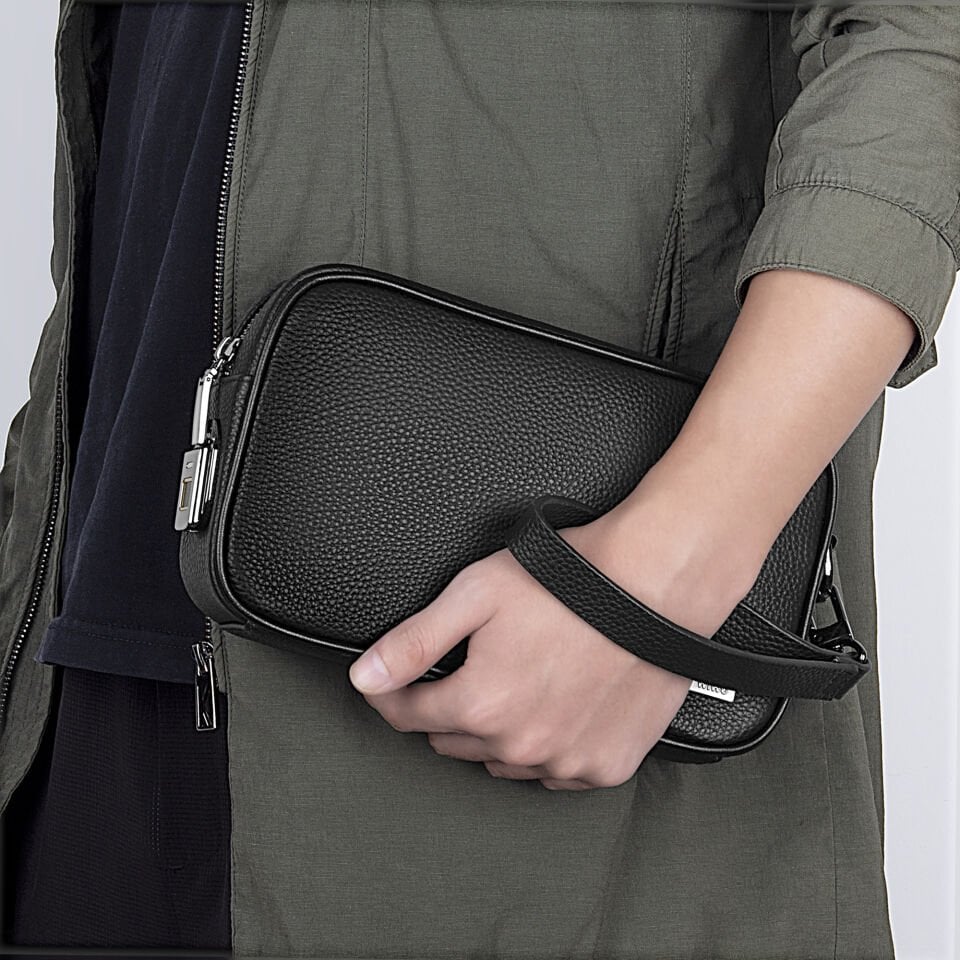 Wiwu Master Fingerprint Deri El Çantası