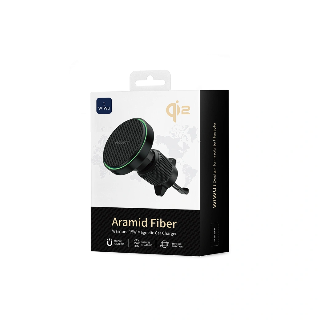 Wiwu 15W Aramid Fiber Qi2 Özellikli Magsafe Araç Şarjı