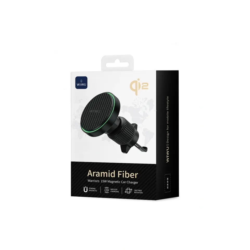 Wiwu 15W Aramid Fiber Qi2 Özellikli Magsafe Araç Şarjı