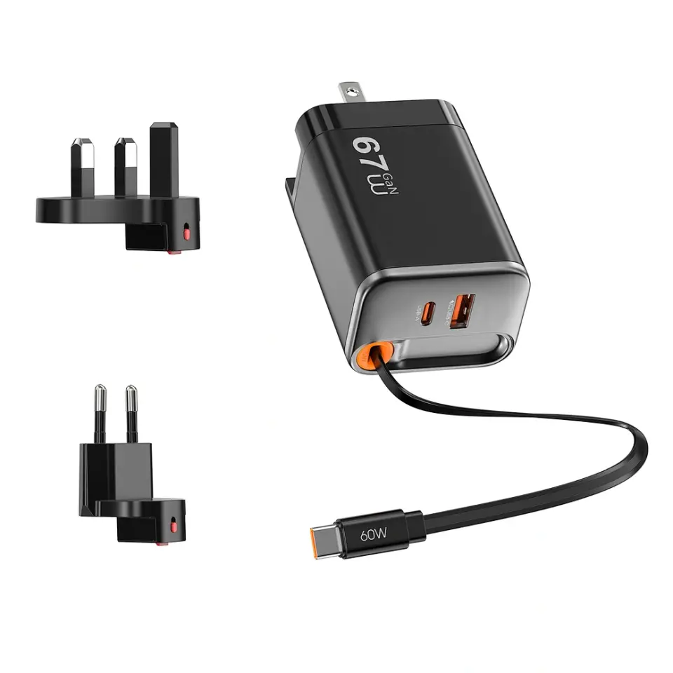 Wiwu Helix Pro 67W Gan Hızlı Şarj PD/QC 2USB C+1 USB A