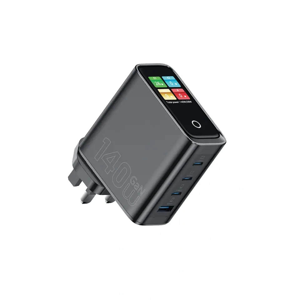 Wiwu 140W Akıllı Ekranlı GaN Şarj Cihazı 3C 1A
