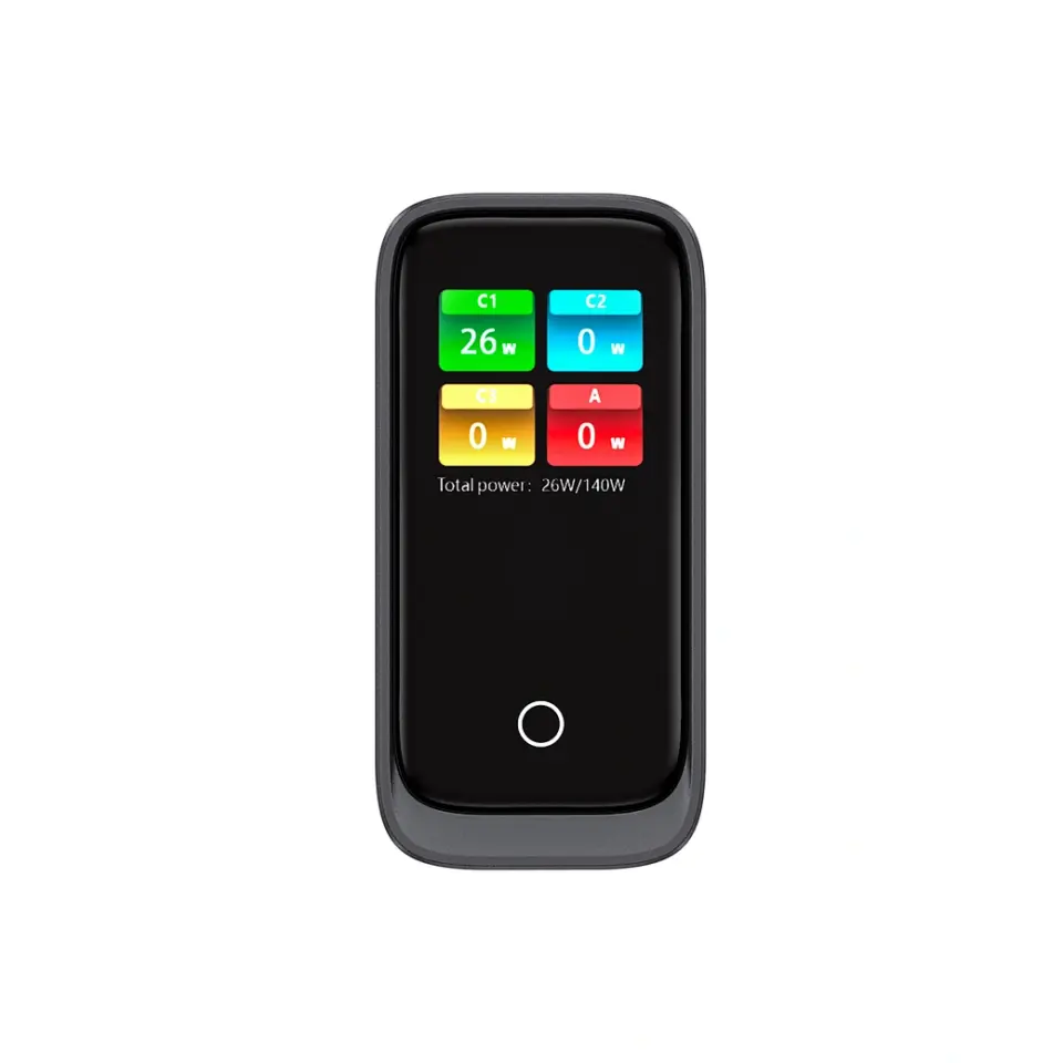 Wiwu 140W Akıllı Ekranlı GaN Şarj Cihazı 3C 1A