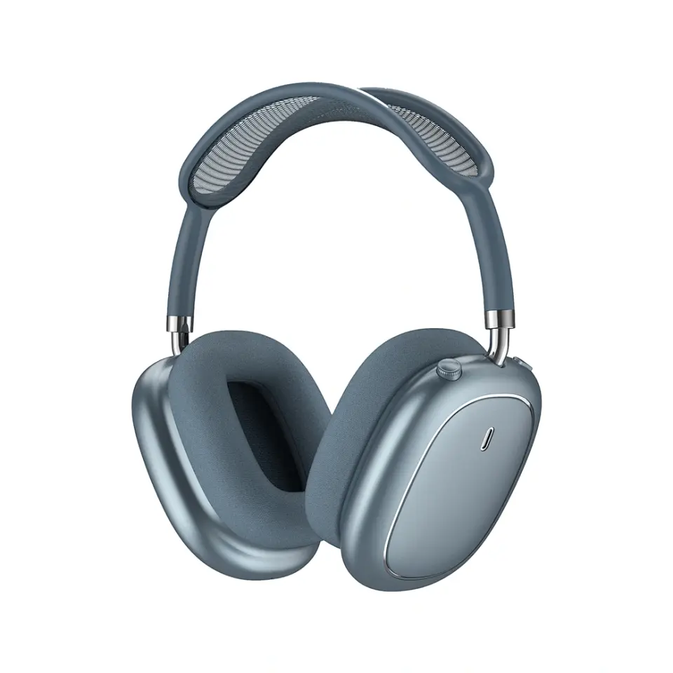 Wiwu Airbuds Max Kulak Üstü Bluetooth Kulaklık Mavi