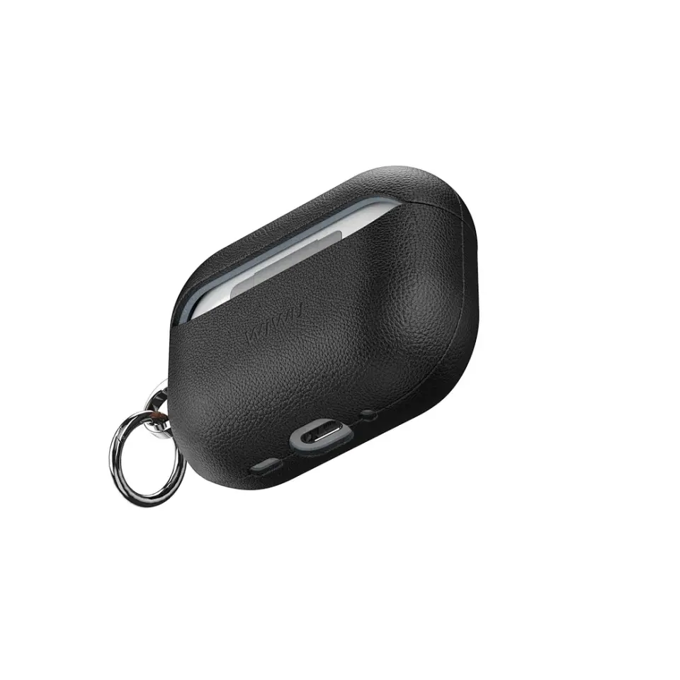 Wiwu AirPods Pro3 Siyah Deri Kılıf