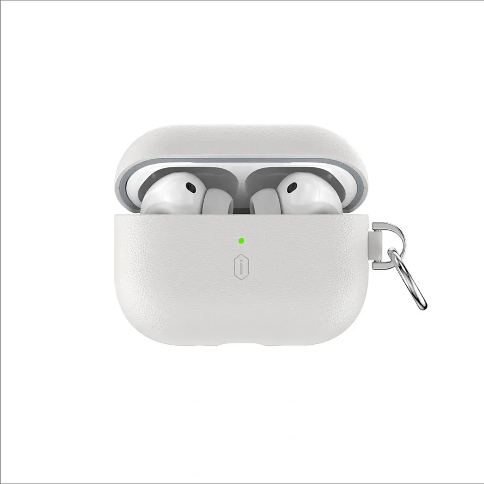 Wiwu Wiwu AirPods Pro3 Beyaz Deri Kılıf