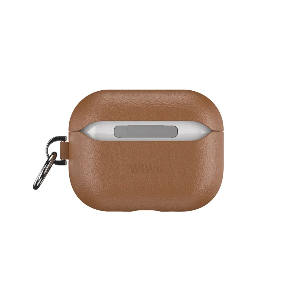 Wiwu AirPods Pro3 Kahverengi Deri Kılıf