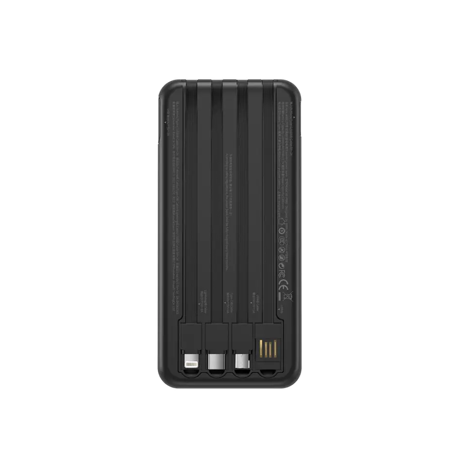 Wiwu Essen Serisi Kablolu 10000mAh Powerbank Siyah